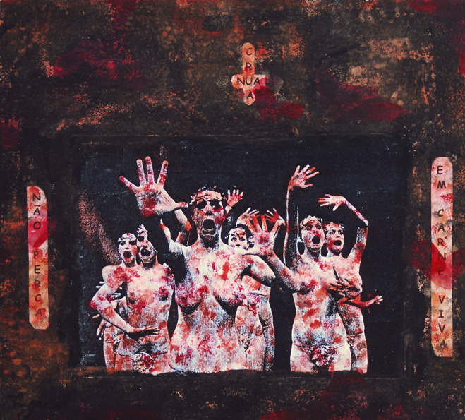 Crua, tinta, impressão e xerox. “XVIII Salão Jovem Artista”, no Museu de Arte do RS.