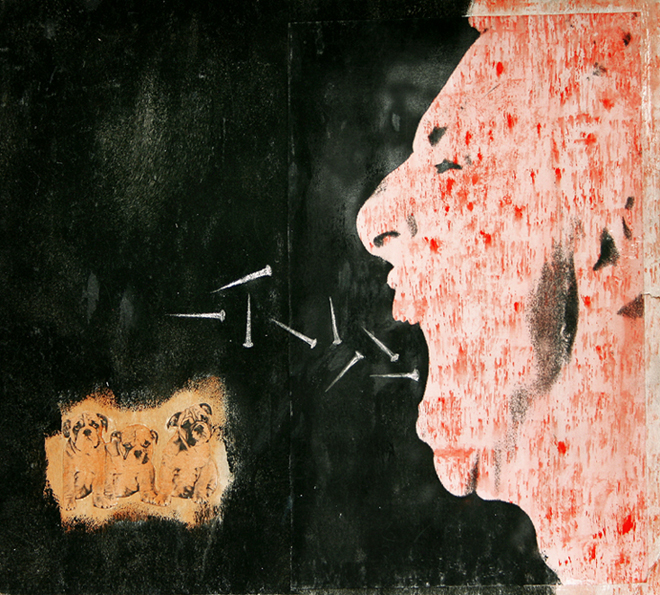 colagem (papel, recortes de revista, xerox, tinta e grafite)